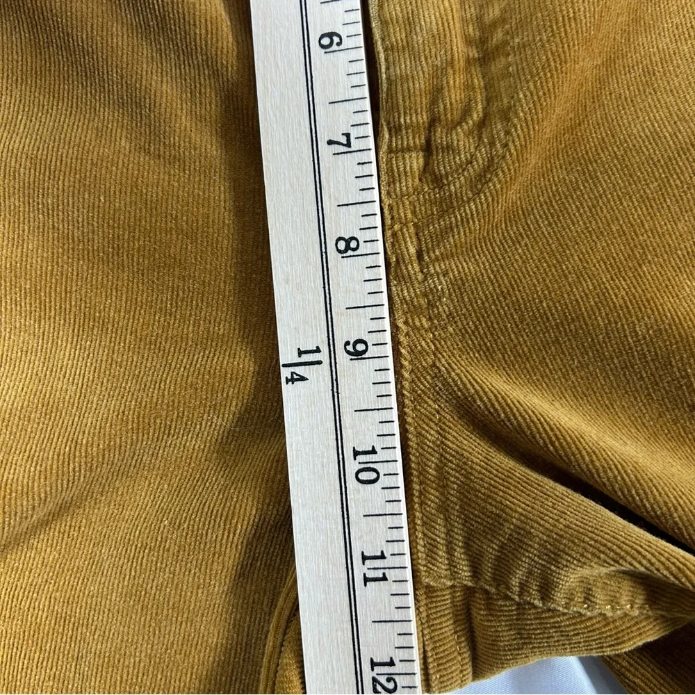 J.‎ Crew Women’s Golden Mustard Corduroy Flat Front Pants, size 30